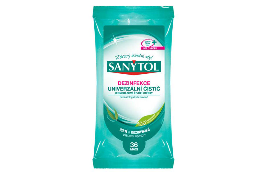 SANYTOL dezinfekcia univerzálny čistič - UTIERKY 36MAXI