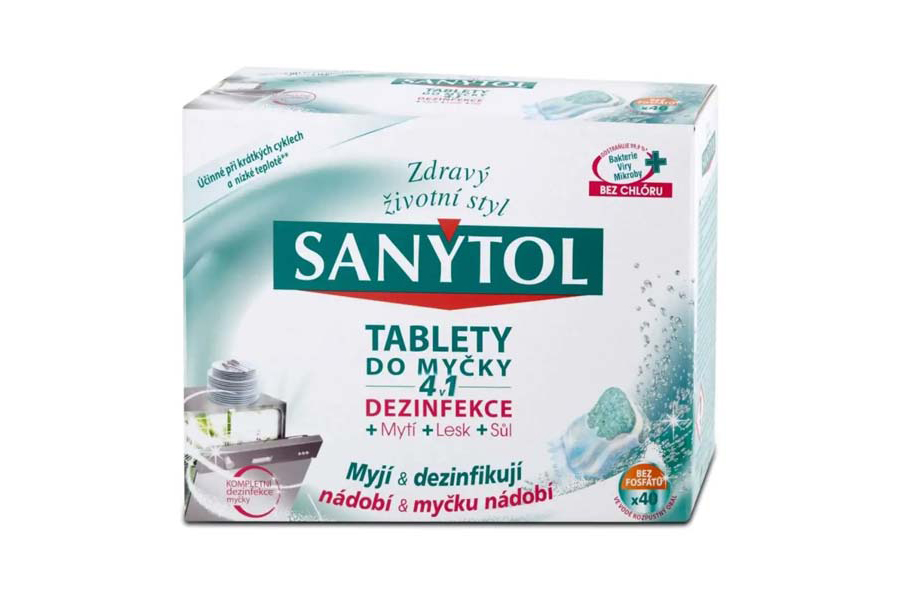 SANYTOL tablety do umývačky riadu 4v1 40ks